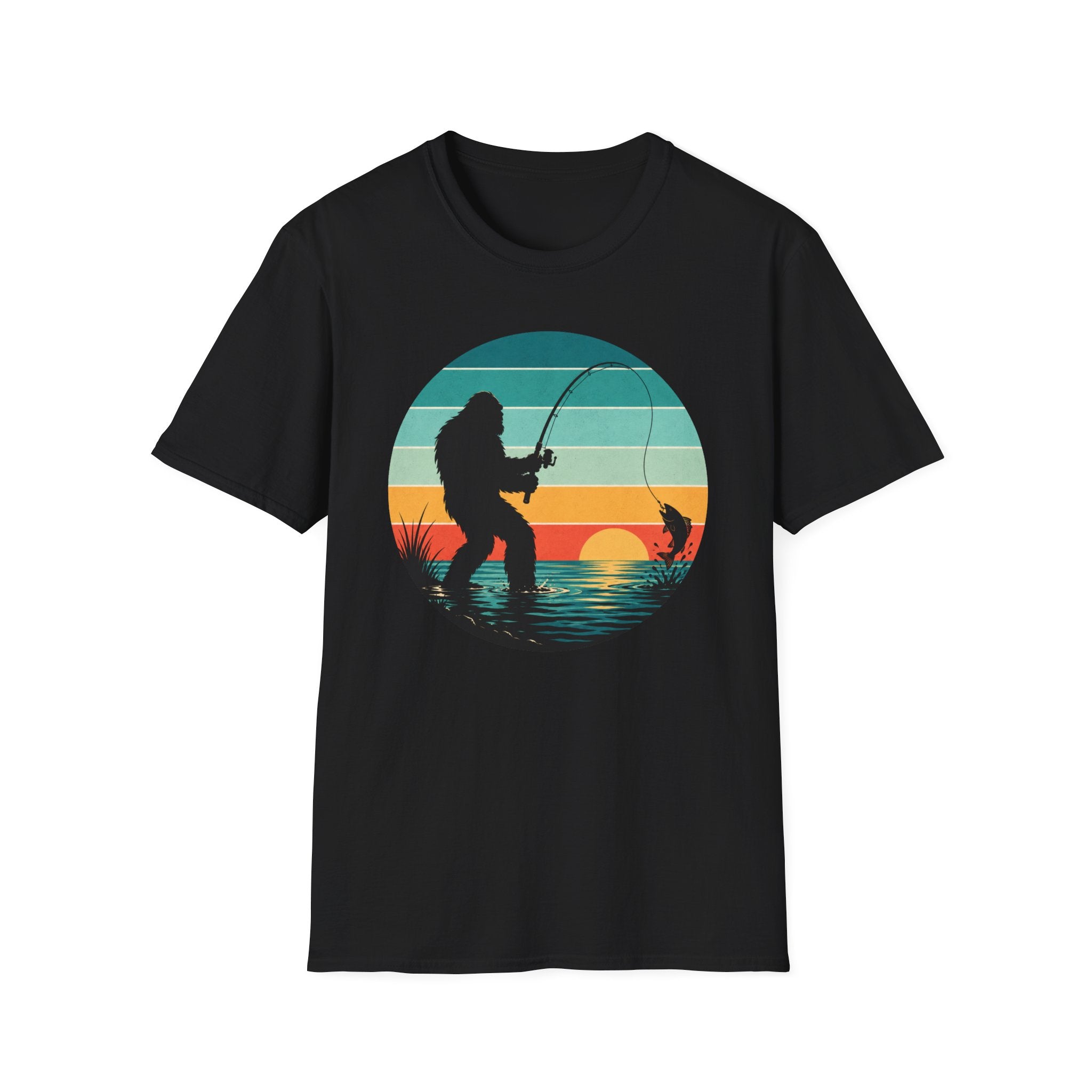 Bigfoot Fish On T-Shirt