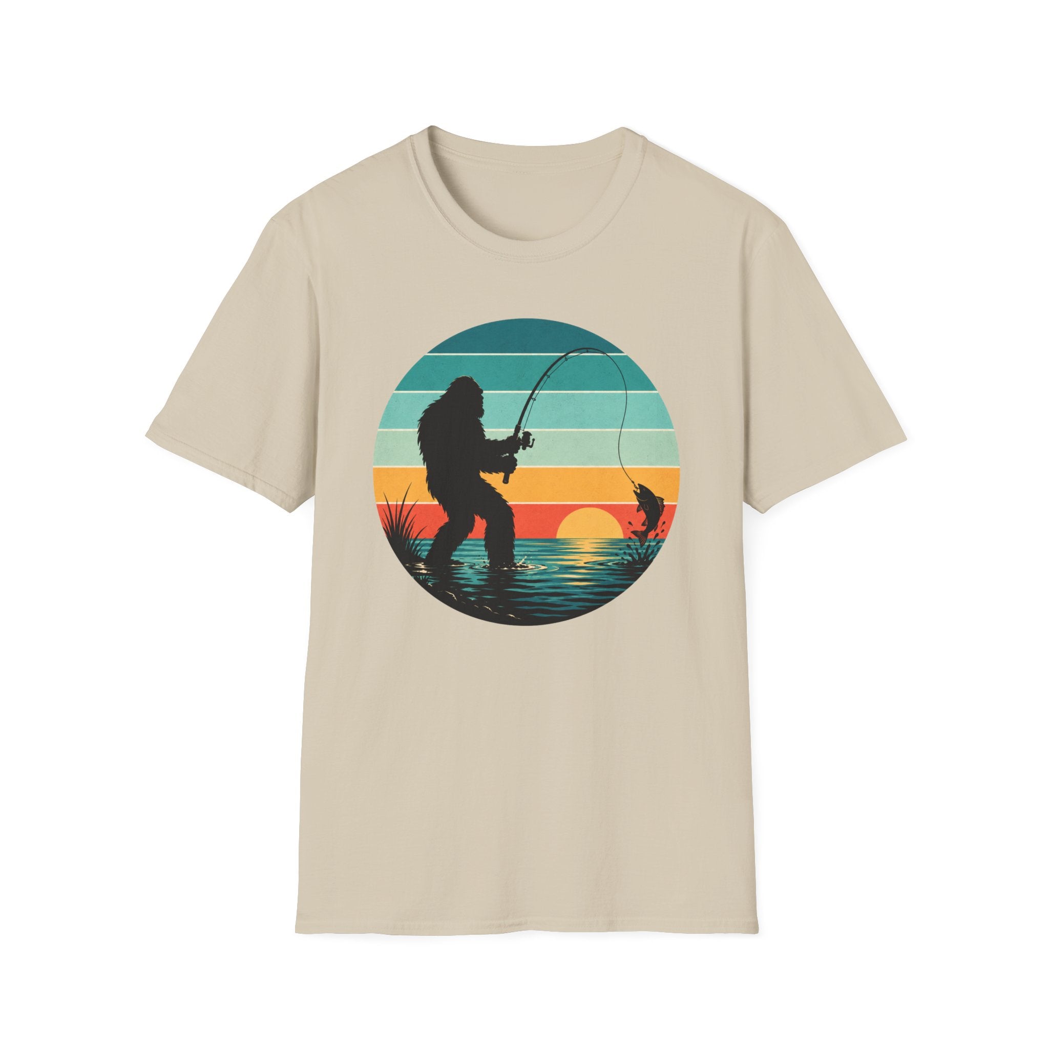 Bigfoot Fish On T-Shirt
