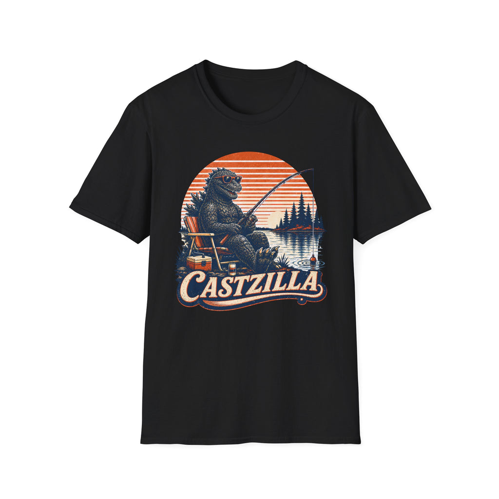 Castzilla Fishing T-Rex T-Shirt