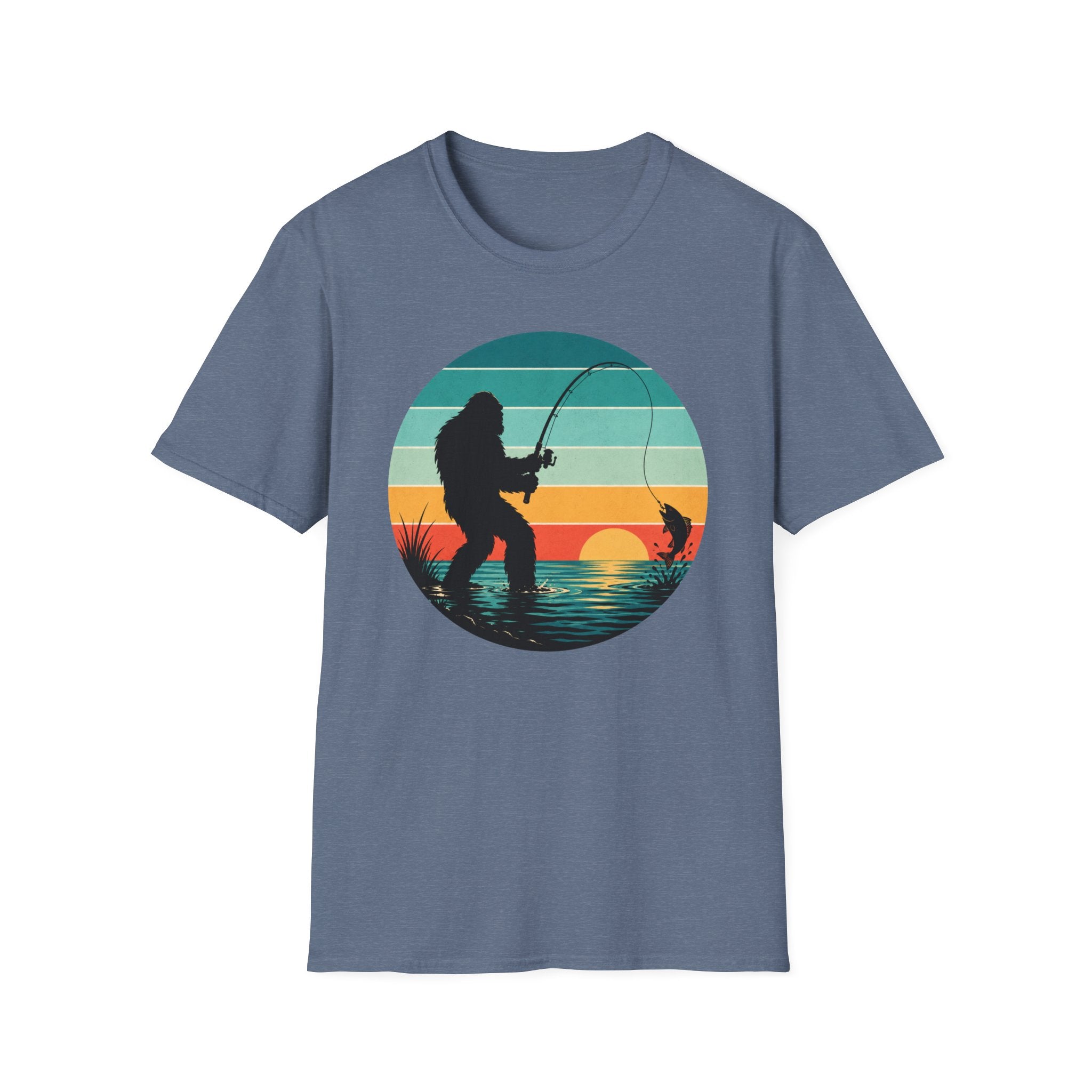 Bigfoot Fish On T-Shirt