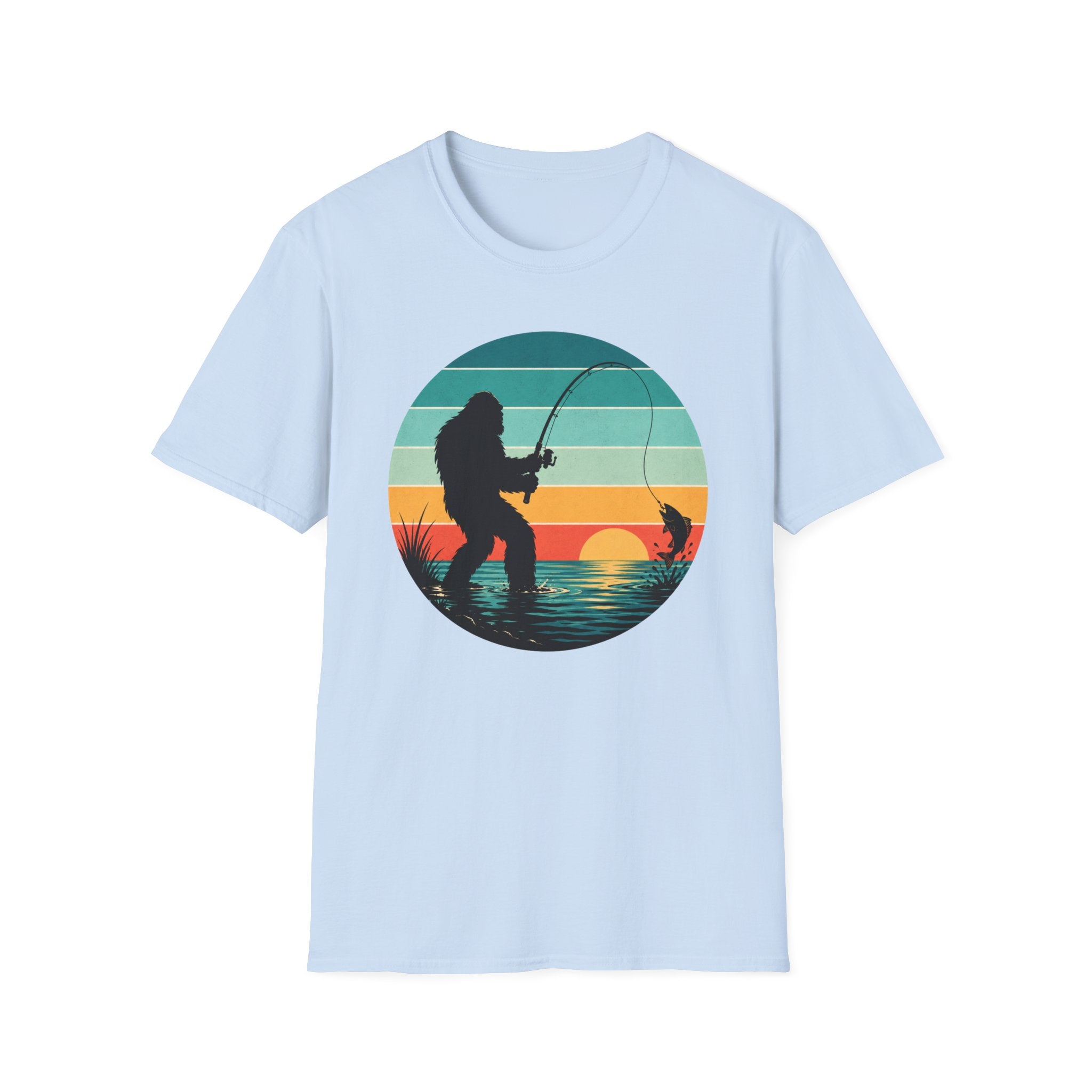 Bigfoot Fish On T-Shirt