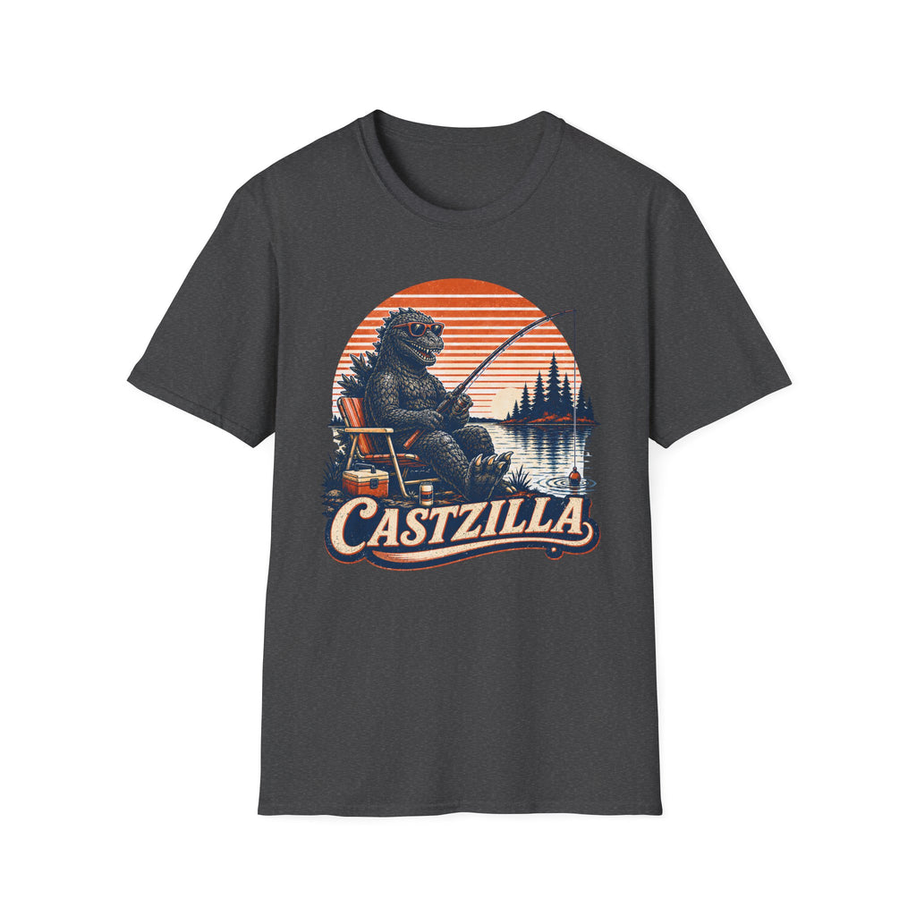 Castzilla Fishing T-Rex T-Shirt