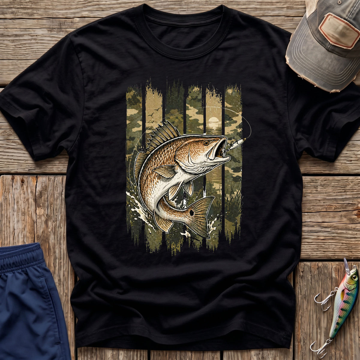 Camo Fishing T-Shirt