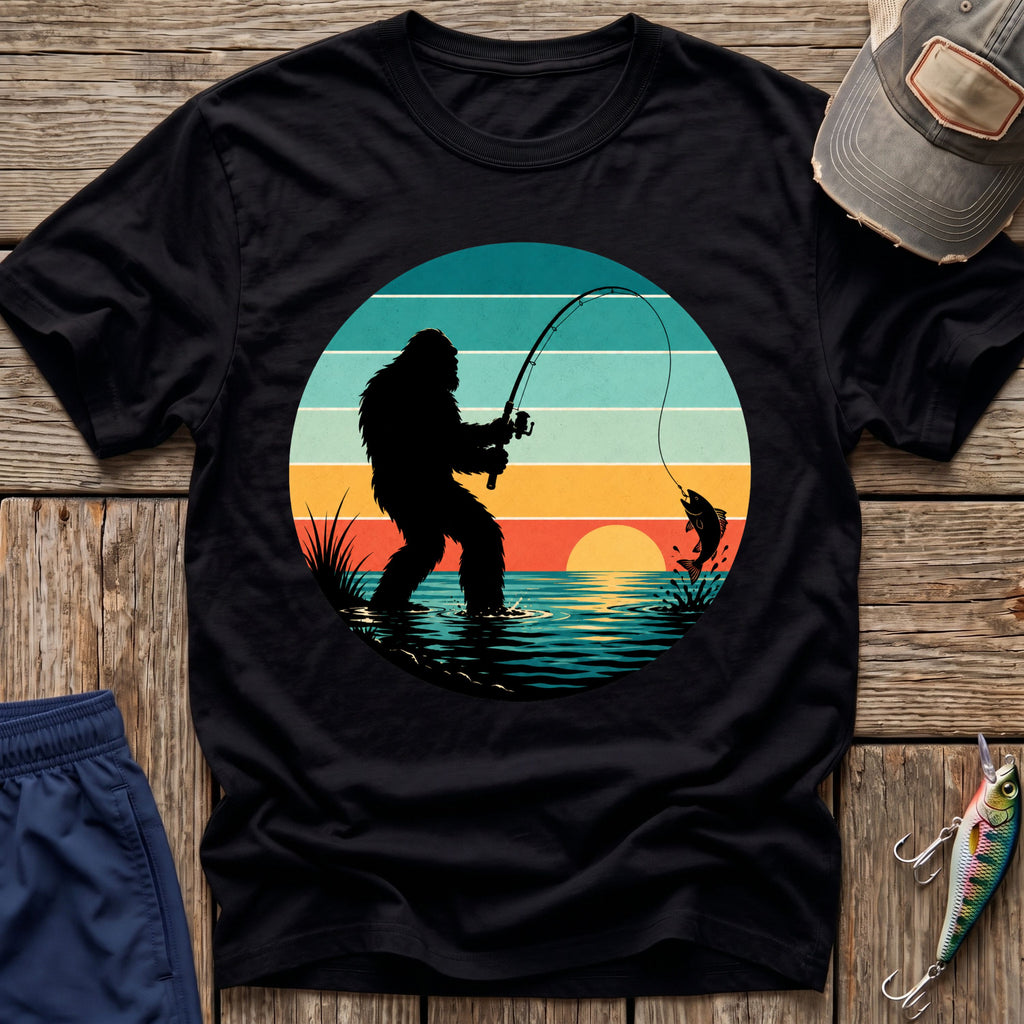 Bigfoot Fish On T-Shirt