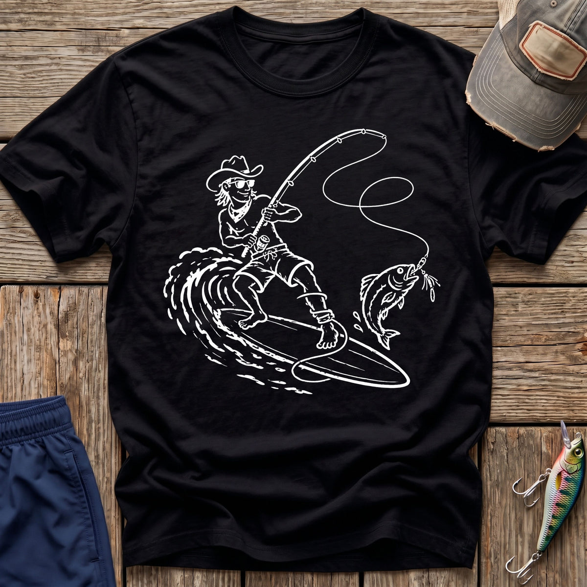 Surfing Cowboy T-Shirt