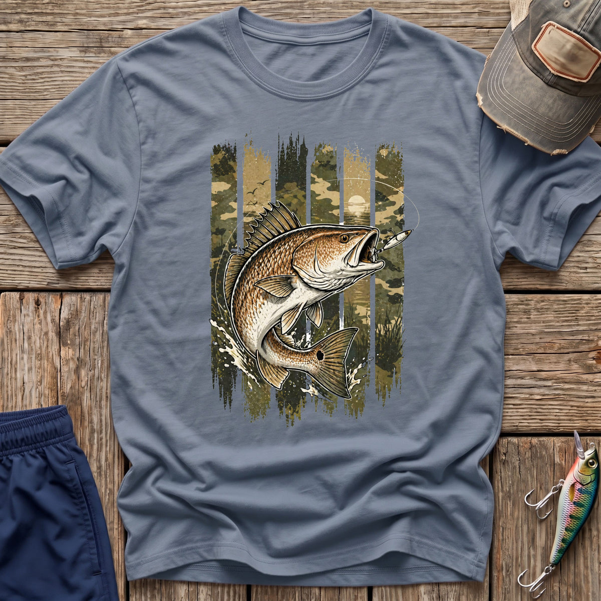 Camo Fishing T-Shirt