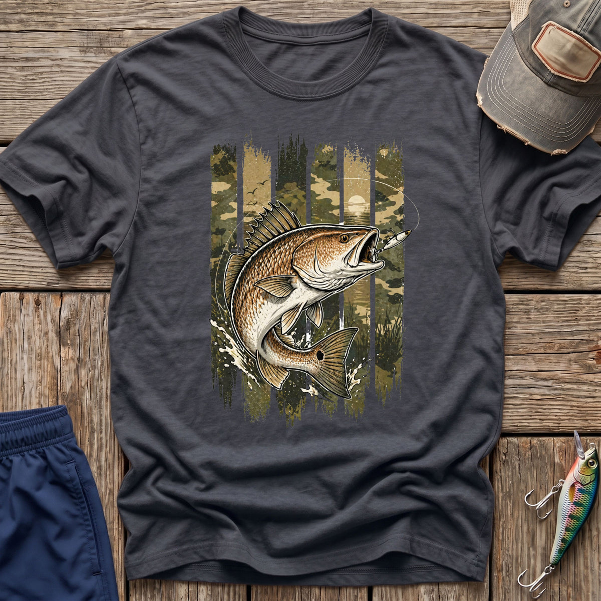 Camo Fishing T-Shirt