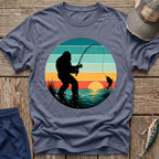 Bigfoot Fish On T-Shirt