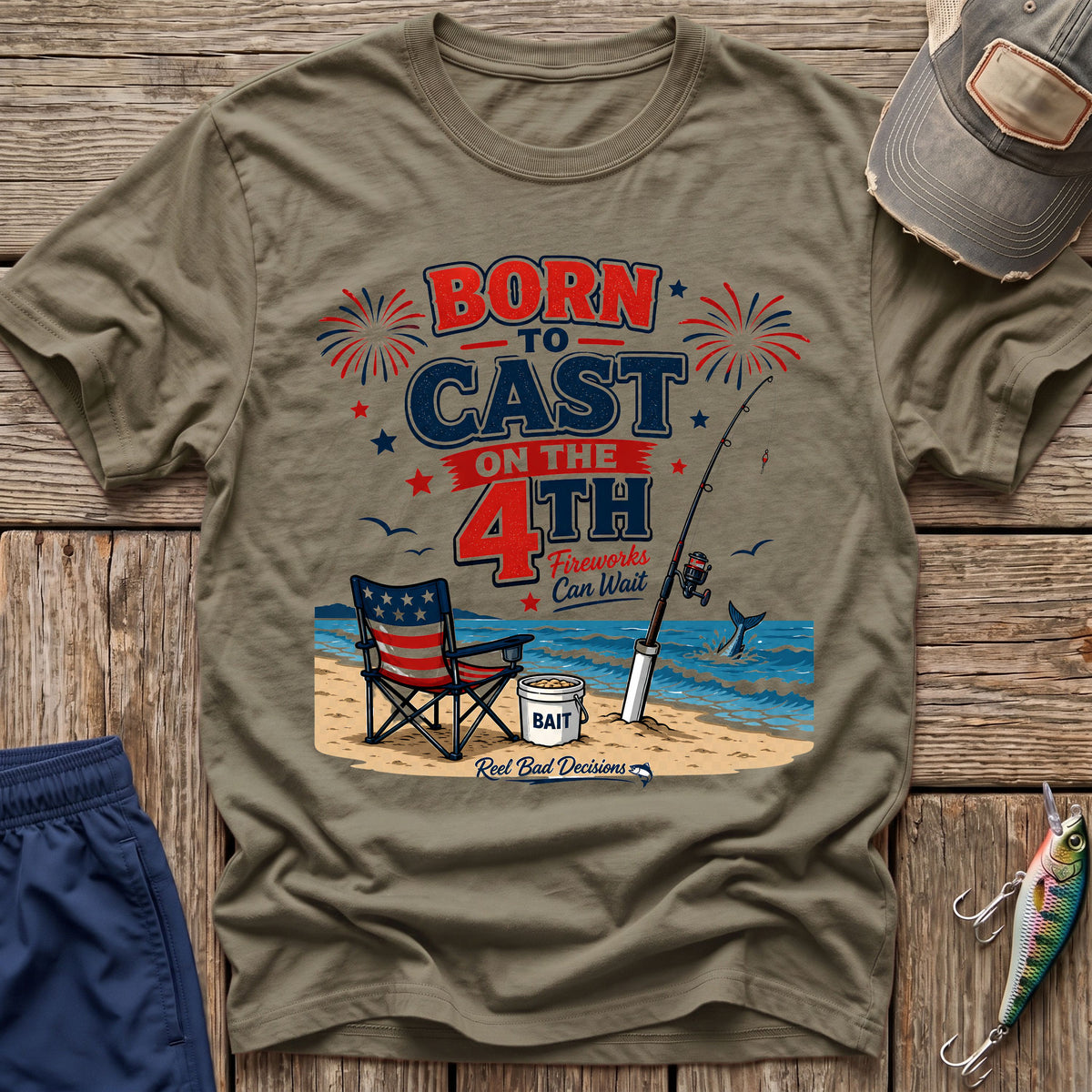 Born To Cast 4th T-Shirt