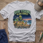 Surf Fishing Alien Family T-Shirt