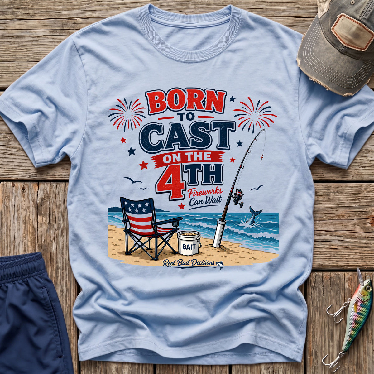Born To Cast 4th T-Shirt