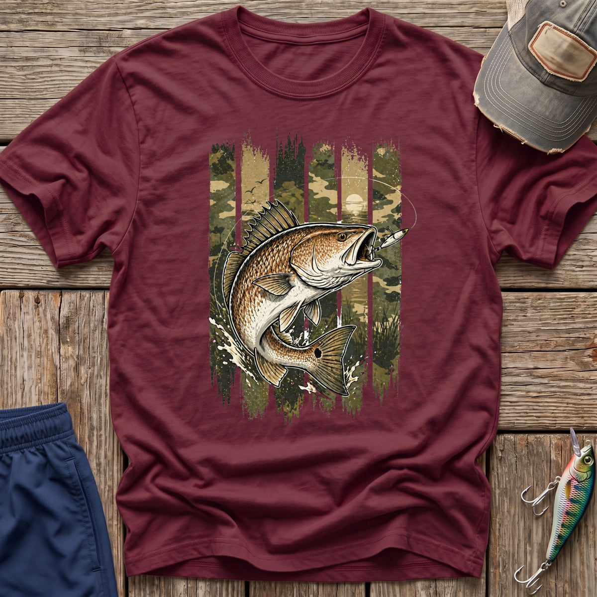 Camo Fishing T-Shirt