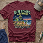 Surf Fishing Alien Family T-Shirt