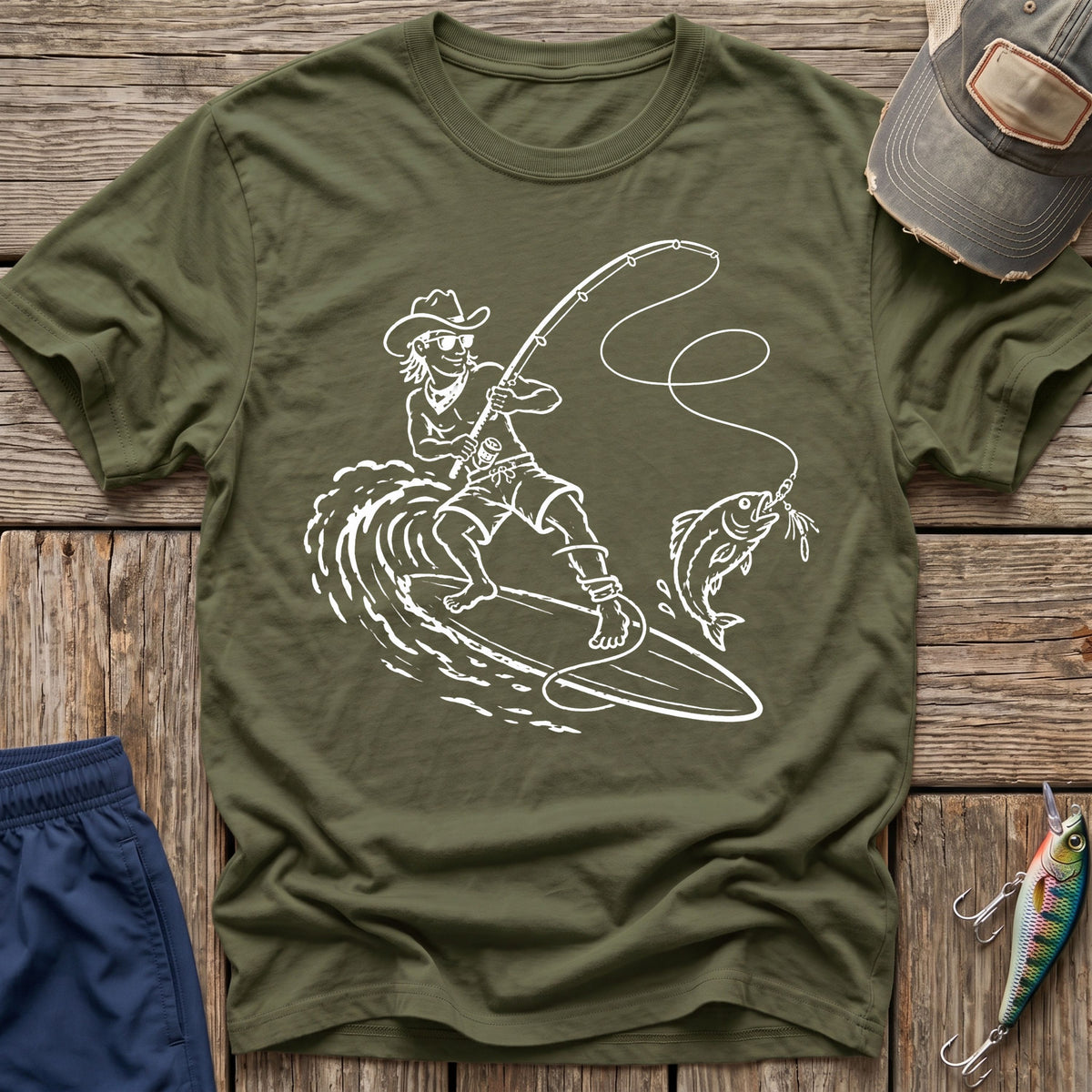 Surfing Cowboy T-Shirt