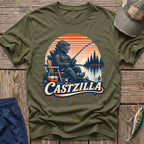 Castzilla Fishing T-Rex T-Shirt