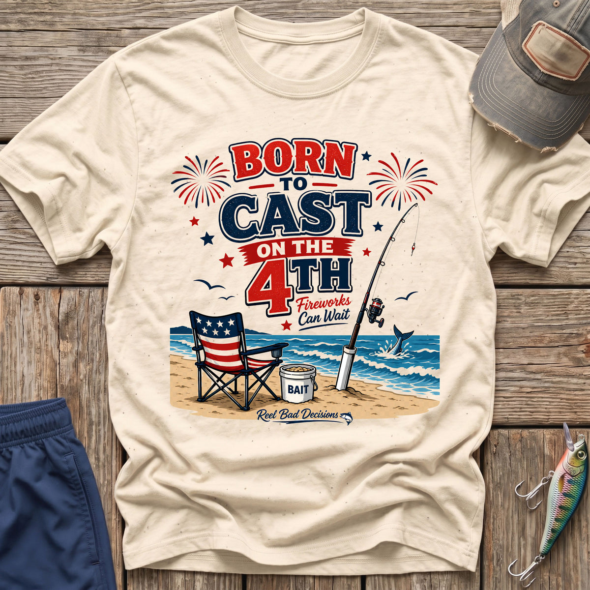 Born To Cast 4th T-Shirt