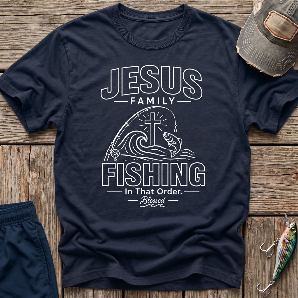 Jesus Family Fishing T-Shirt