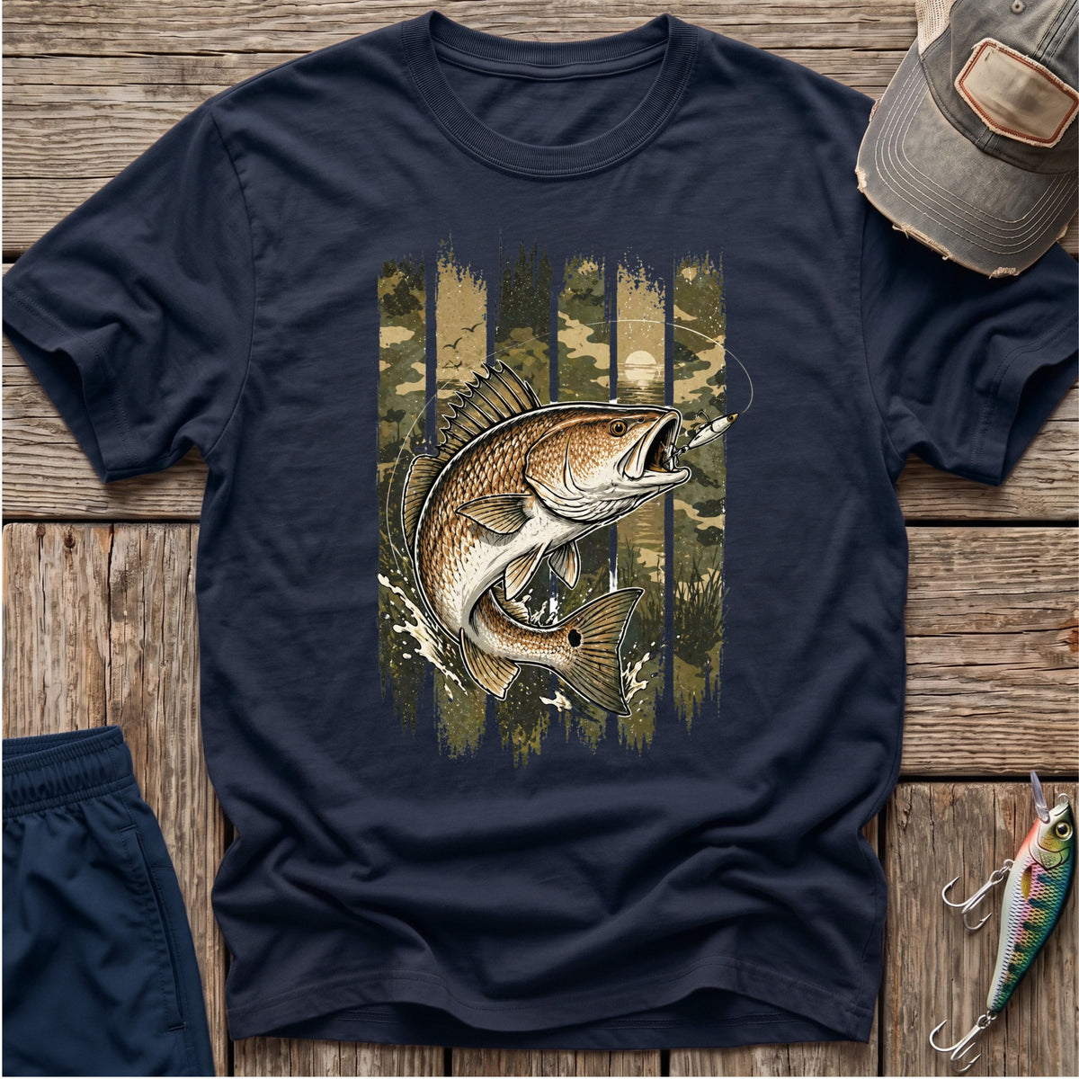 Camo Fishing T-Shirt