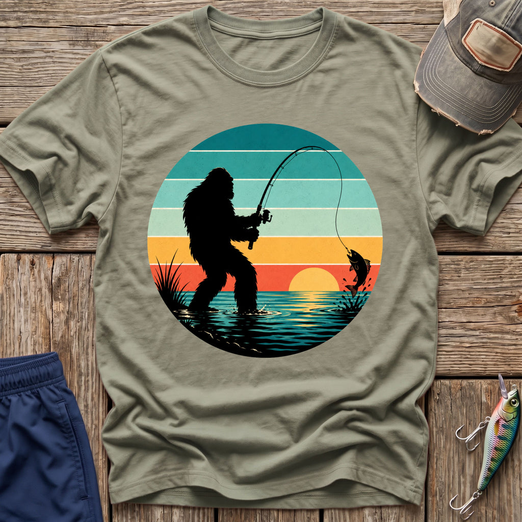Bigfoot Fish On T-Shirt