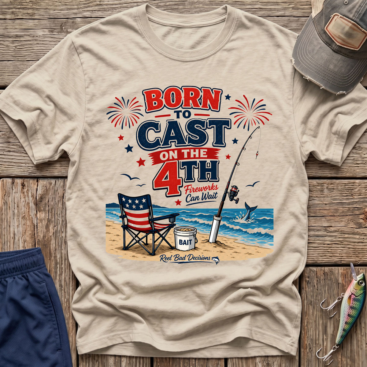 Born To Cast 4th T-Shirt