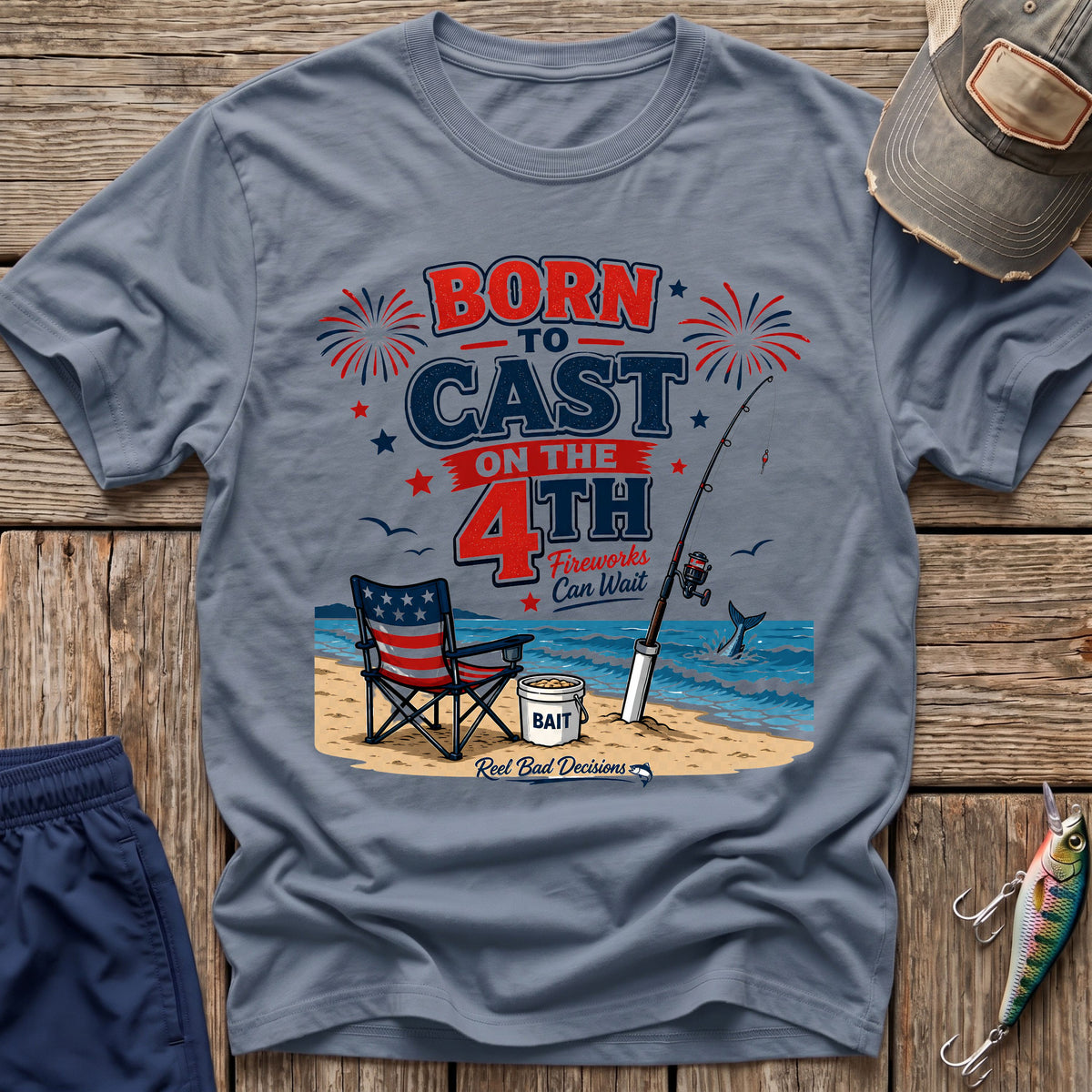 Born To Cast 4th T-Shirt
