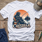 Castzilla Fishing T-Rex T-Shirt